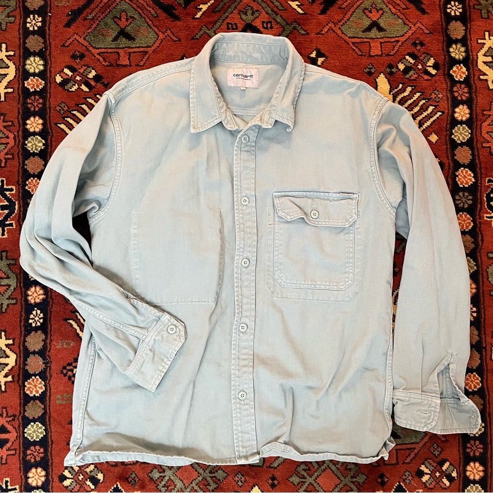 Carhartt WIP Reno Shirt Jacket XL in Soft Aloe